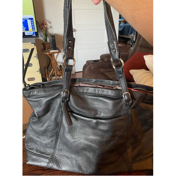 The Sak Black Leaather Purse Multicolor Interior - Picture 2 of 9